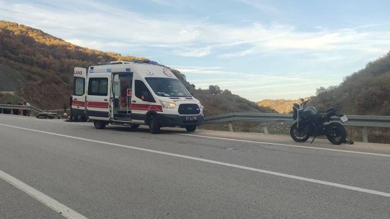 Bilecik'te kontrolden çıkan motosiklet devrildi