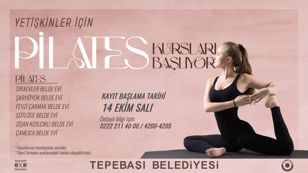 Pilates Kursu İçin Kayıtlar Başlıyor