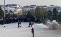 Eskişehir Emniyet'i Tahliye ve Yangın Söndürme Tatbikatı yaptı