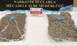 1 kilo 644 gram esrar ele geçirildi