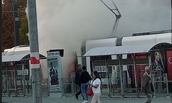 Tramvayda yangın paniği