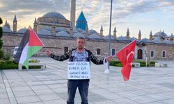 Çocuklar ölmesin diye çıktığı Gazze yürüyüşünde Babalar Günü'nde Konya'ya ulaştı