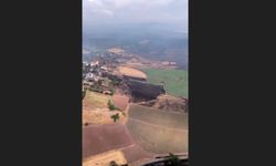 Bilecik'te yangının bıraktığı tahribat havadan görüntülendi