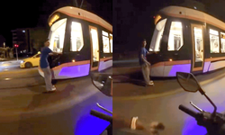 Eskişehir'de tramvaya tutunarak canını böyle hiçe saydı