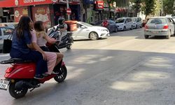 3 kadın kasksız aynı motosiklete bindi