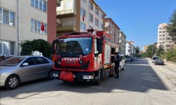 Balkonda piknik tüpü yangını