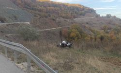 Bilecik'te kontrolden çıkan motosiklet devrildi