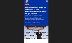 Kırka Lityum Karbonat Üretim Tesisi Masal Oldu