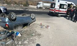 Sivrihisar’da otomobil takla attı: 2 yaralı