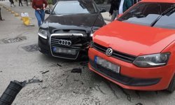 Ara sokaktaki kaza anı kamerada