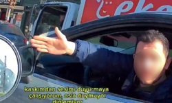 Motosikletli Kadınla Otomobil Sürücüsü Arasında Gergin Tartışma