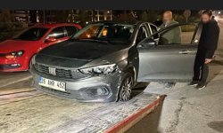 Lastikleri patlatılarak durdurulan araçtan uyuşturucu çıktı