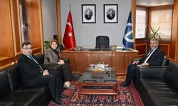 Azerbaycan Ankara Büyükelçiliği Eğitim Müşaviri Nesibova’dan Rektör Adıgüzel’e ziyaret
