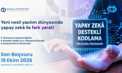 Anadolu Üniversitesi AÖF Yapay Zekâ Destekli Kodlama Programına başvurular başladı