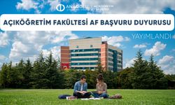 Anadolu Üniversitesi Açıköğretim Fakültesi af başvuru duyurusu