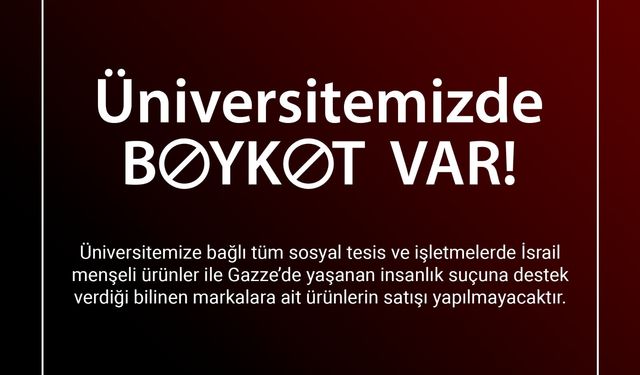 Anadolu Üniversitesi'nde İsrail Boykotu