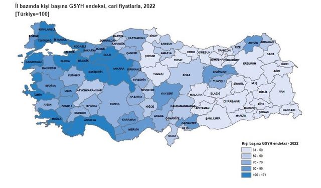 Eskişehir’de 2022 yılı GSYH 11 bin 62 dolar oldu