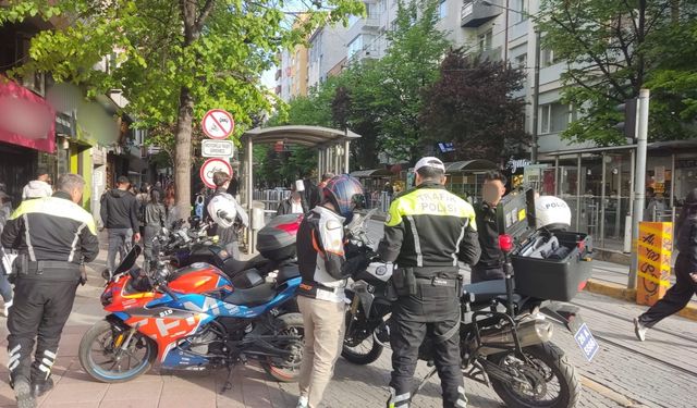 41 motosiklet ve motorlu bisiklet sürücüsüne ceza kesildi