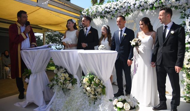 3 erkek kardeş aynı gün nikah masasına oturdu