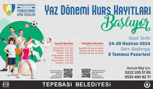 Yaz Dönemi Kurs Kayıtları Başlıyor