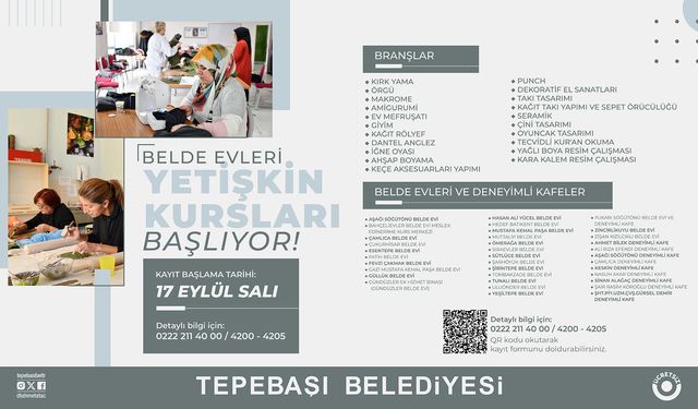 Yetişkin Kursları 35 Noktada Başlıyor