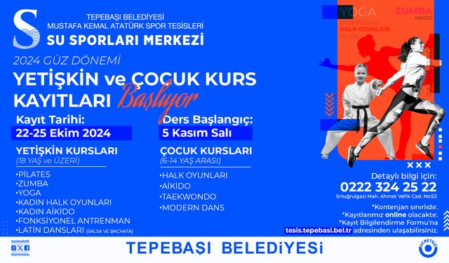 Güz Dönemi Kurs Başvuruları Başlıyor