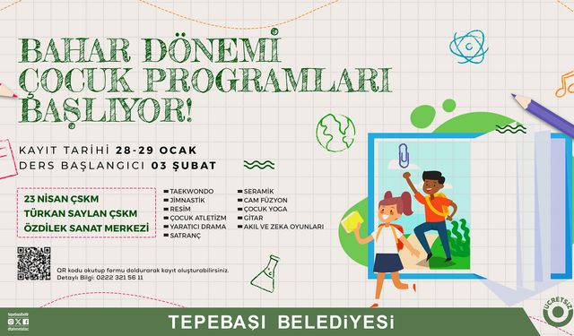 Çocuk Programları İçin Kayıtlar Başlıyor