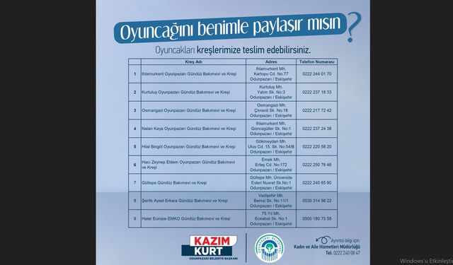 Odunpazarı Belediyesi’nden çocuklarla oyuncak dayanışması