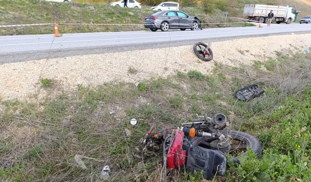Feci kazada motosiklet sürücüsü hayatını kaybetti
