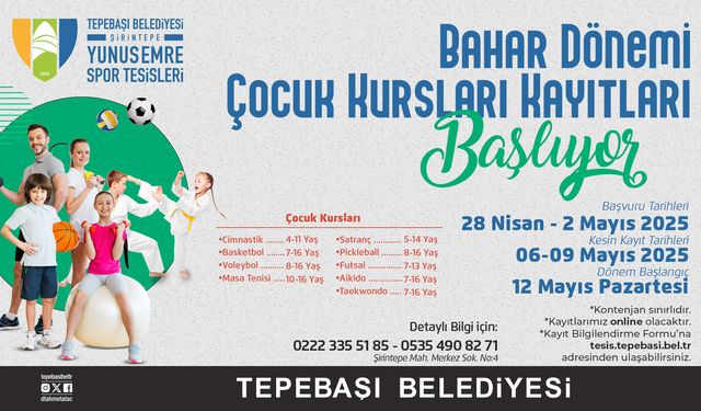 Çocuklara Yönelik Kurslar İçin Kayıtlar Başladı