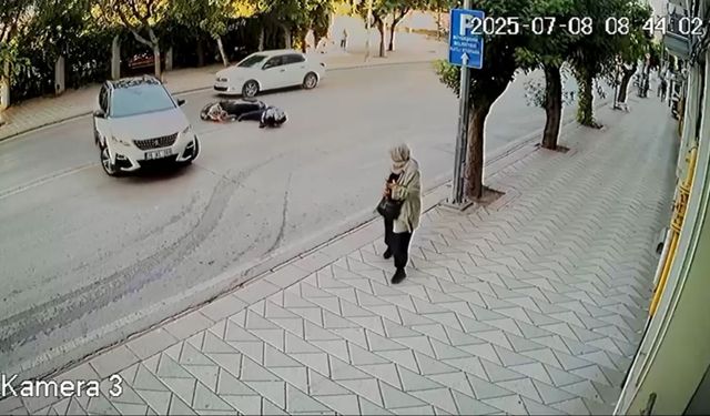 Hatalı U dönüşüyle motosikletliyi düşürüp yoluna devam etti