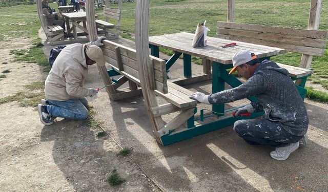 Recep Tayyip Erdoğan Millet Bahçesi'nde onarım çalışmaları