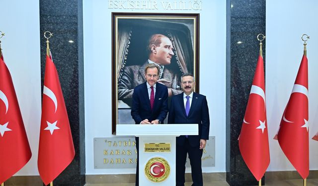 Vali Aksoy Belçika'nın Ankara Büyükelçisini makamında ağırladı