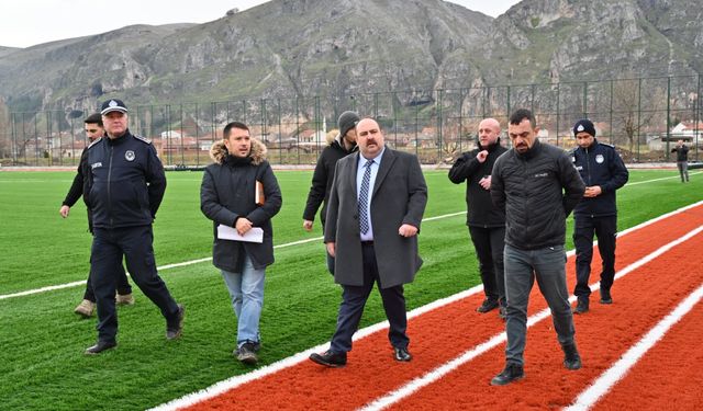 İnönü'de spor kompleksi hızla yükseliyor