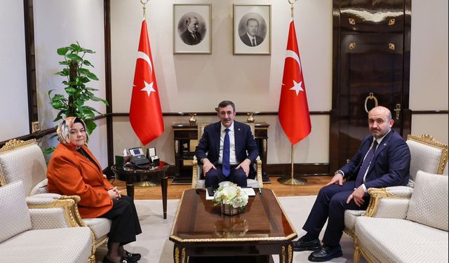 Ayşen Gürcan'dan Cumhurbaşkanı Yardımcısı Yılmaz'a ziyaret
