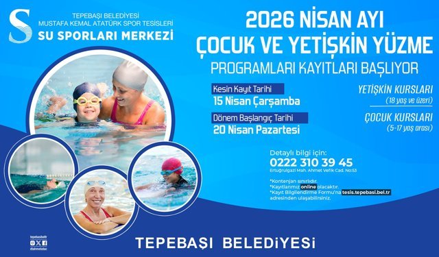 Tepebaşı’nda Yüzme Kayıtları Başlıyor