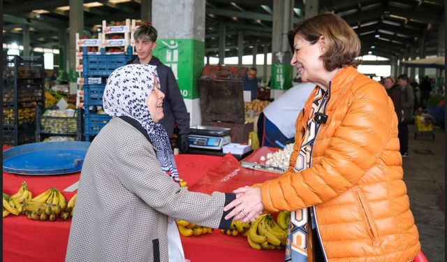 Başkan Ünlüce’den Uluönder Pazarı’na Ziyaret