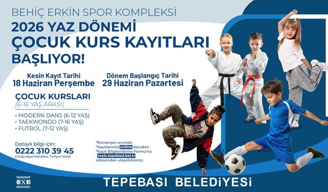 Tepebaşı’nda Yaz Spor Kurs Kayıtları Başlıyor
