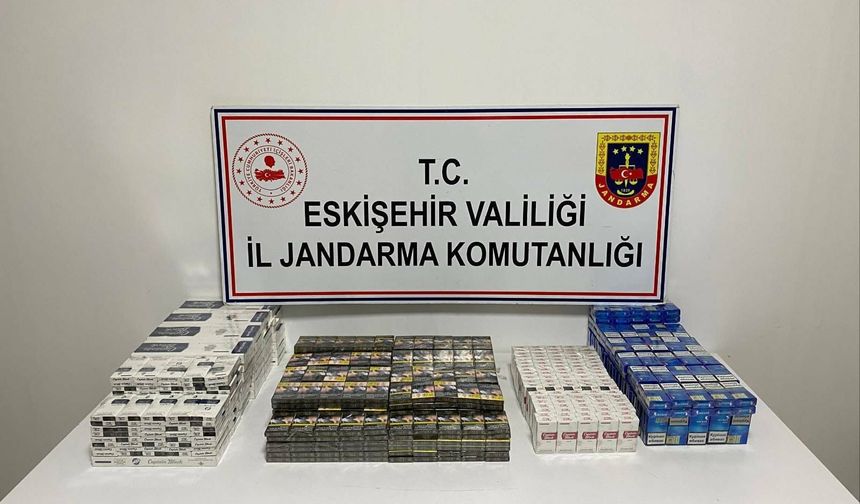 Motosiklet üzerinde 1100 kaçak sigara