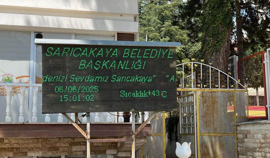 Sarıcakaya'da termometreler 43 dereceyi gösterdi