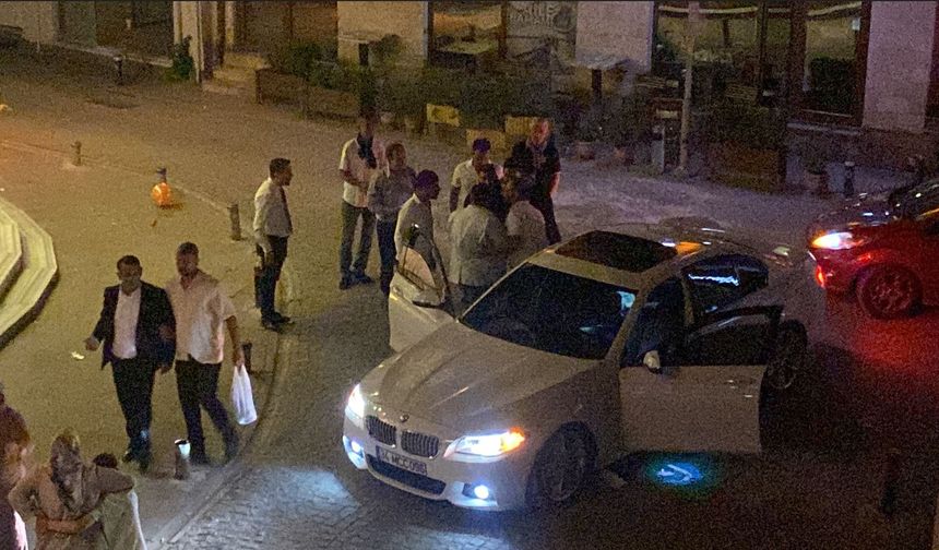 Düğün konvoyunda gerginlik