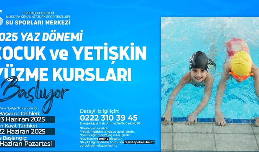 Yüzme Kursu İçin Kayıtlar Başlıyor