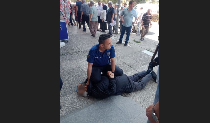 Kredi verilmeyince pompalı tüfekle bankayı bastı
