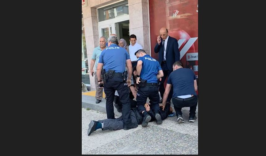 Eskişehir'de pompalı tüfekle banka soymak istedi