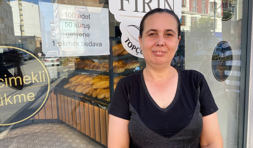 100 adet 50 kuruş getirene 1 ekmek bedava