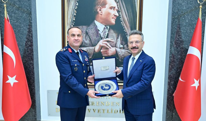 Hava Korgeneral Rafet Dalkıran'dan Vali Aksoy'a ziyaret