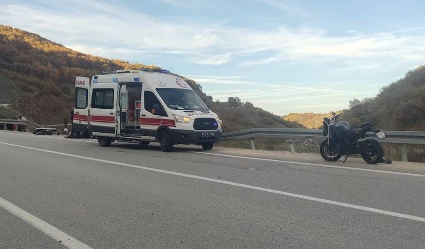 Bilecik'te kontrolden çıkan motosiklet devrildi