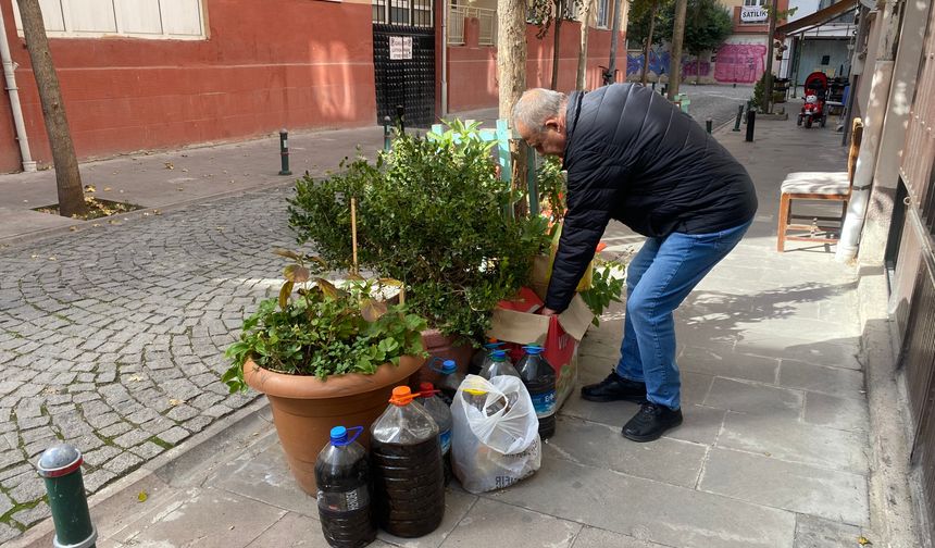 Bu muhtarlıkta her hafta yaklaşık 60 kilo atık yağ toplanıyor