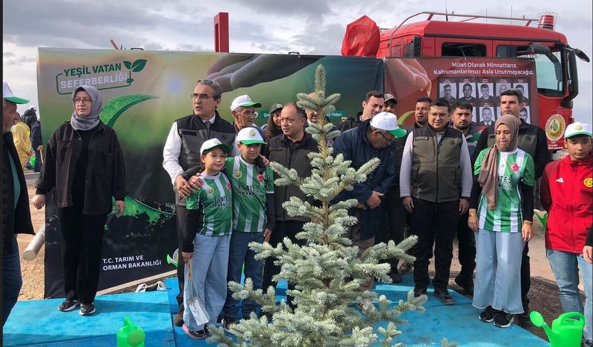 Orman şehidi Eyüp Dereli 15 bin fidanla ölümsüzleştirildi