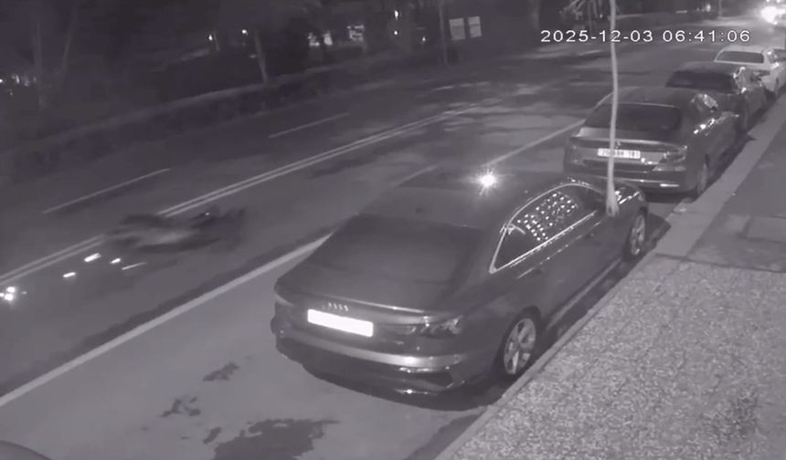 Hayatını kaybeden motosikletlinin kaza anı görüntüleri ortaya çıktı